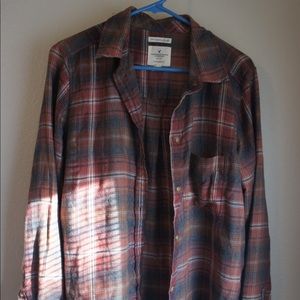 AE plaid boyfriend button-down flannel shirt